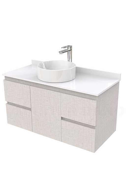 Mueble Vanitorio  para lavamanos sobreponer simple de 90 cm M2-930-SPA / Giorno 1