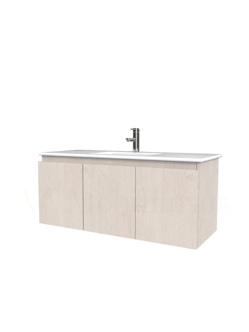 Mueble vanitorio aereo con cubierta de loza de 120 cm / M0-1201-A / Provenzal 1