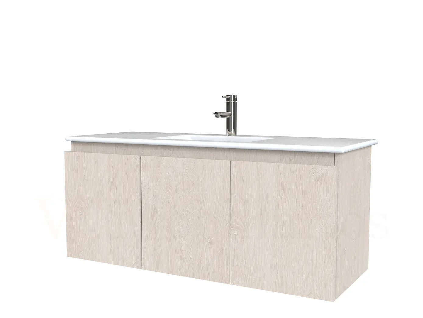 Mueble vanitorio aereo con cubierta de loza de 120 cm / M0-1201-A / Provenzal 1