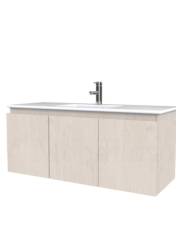 Mueble vanitorio aereo con cubierta de loza de 120 cm / M0-1201-A / Provenzal 1