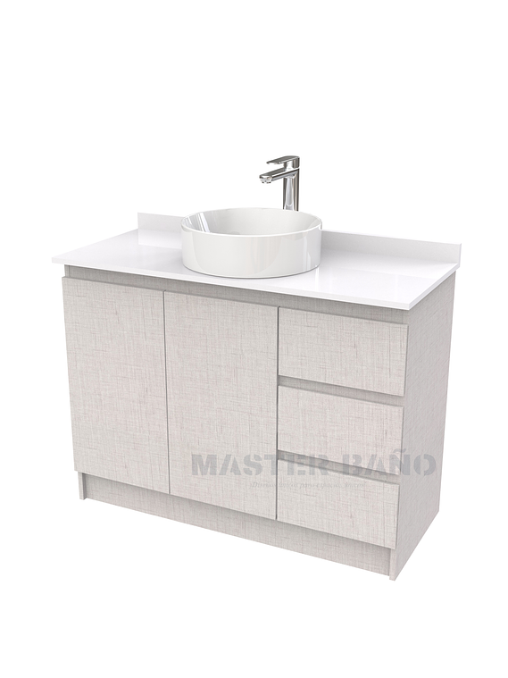 Mueble Vanitorio al piso para lavamanos sobreponer simple de 90 cm M2-930-SPA / Giorno 1