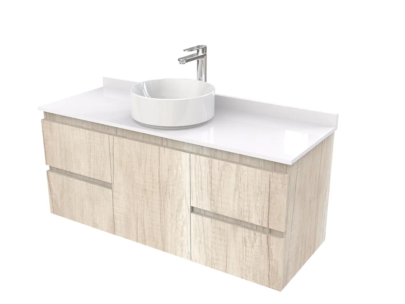 Mueble Vanitorio  aereo para lavamanos sobreponer simple de 120 cm M2-1230-SPA / Toscana 1