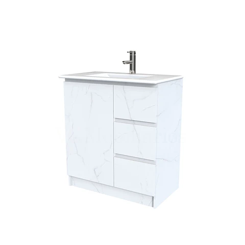 Mueble vanitorio al piso  de 80  cm con cubierta de loza M2-801  / Marmara