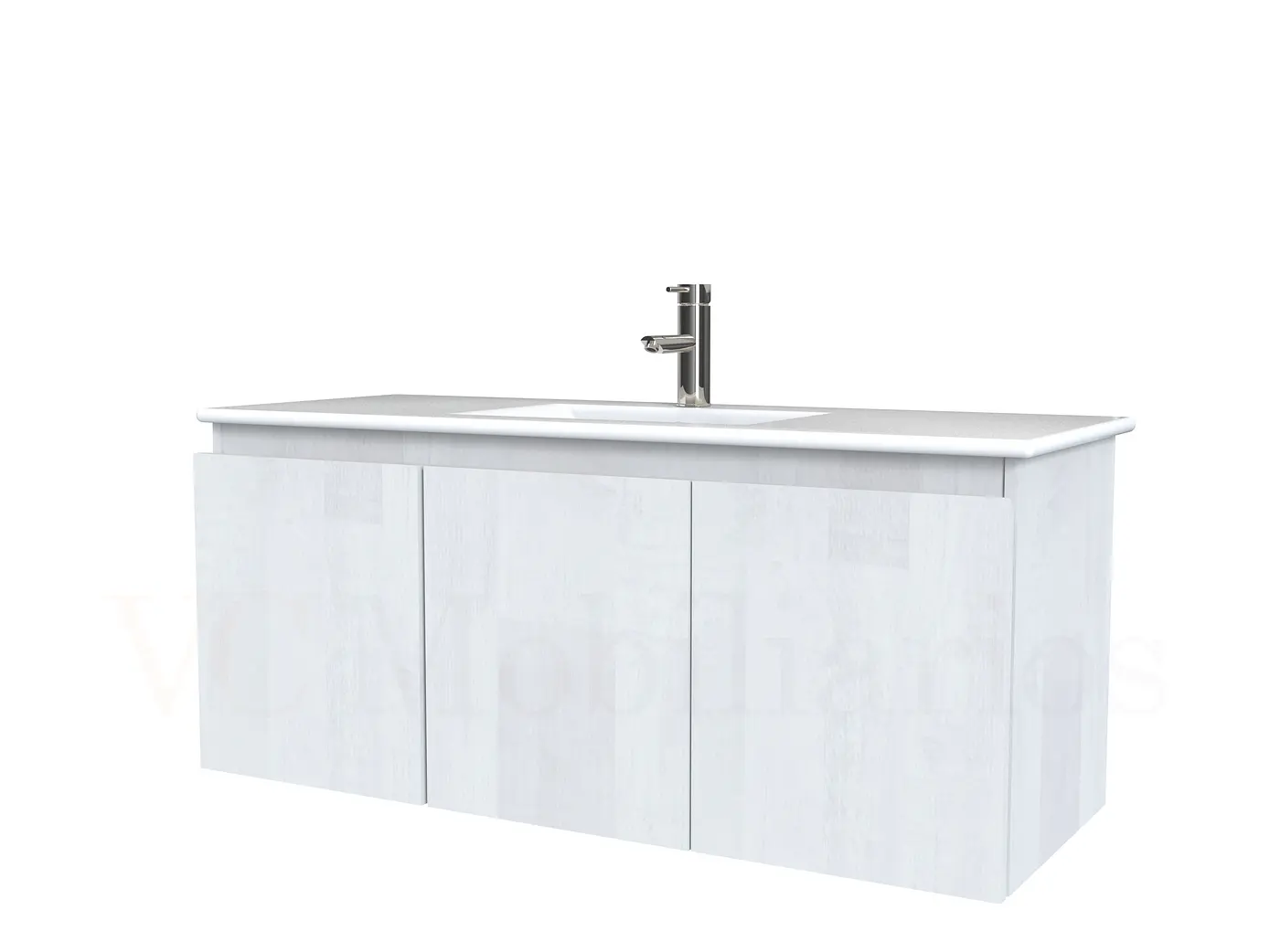 Mueble vanitorio aereo con cubierta de loza de 120 cm / M0-1201-A / Legno 1