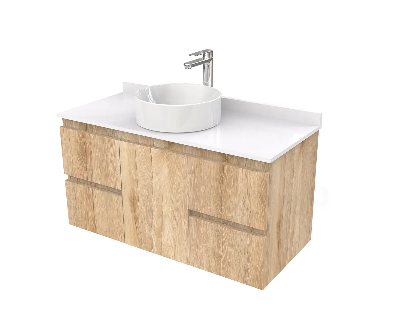 Mueble Vanitorio  para lavamanos sobreponer simple de 90 cm M2-930-SPA / Cava 1