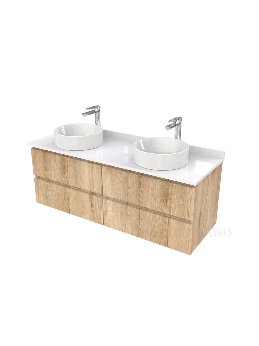 Mueble Vanitorio  para lavamanos sobreponer simple de 150 cm M4-1530-SPA / Cava 1