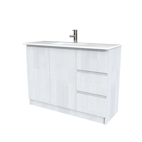 Mueble vanitorio al piso  de 120  cm con cubierta de loza M2-1201  / Legno