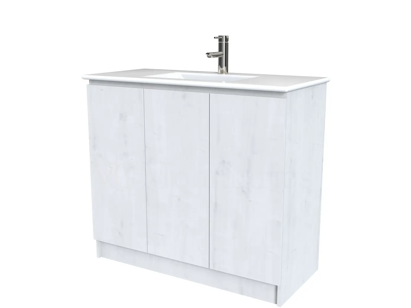 Mueble vanitorio al piso  de 120  cm con cubierta de loza M0-1201  / Alaska 1