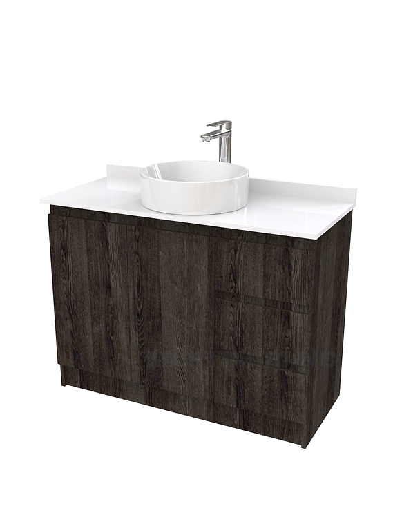 Mueble Vanitorio al piso para lavamanos sobreponer simple de 90 cm M2-930-SPA / Espresso 1