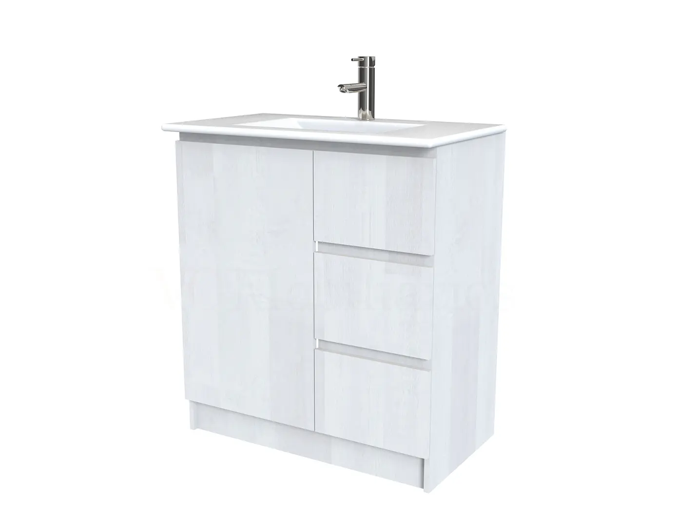 Mueble vanitorio al piso  de 80  cm con cubierta de loza M2-801  / Legno 1