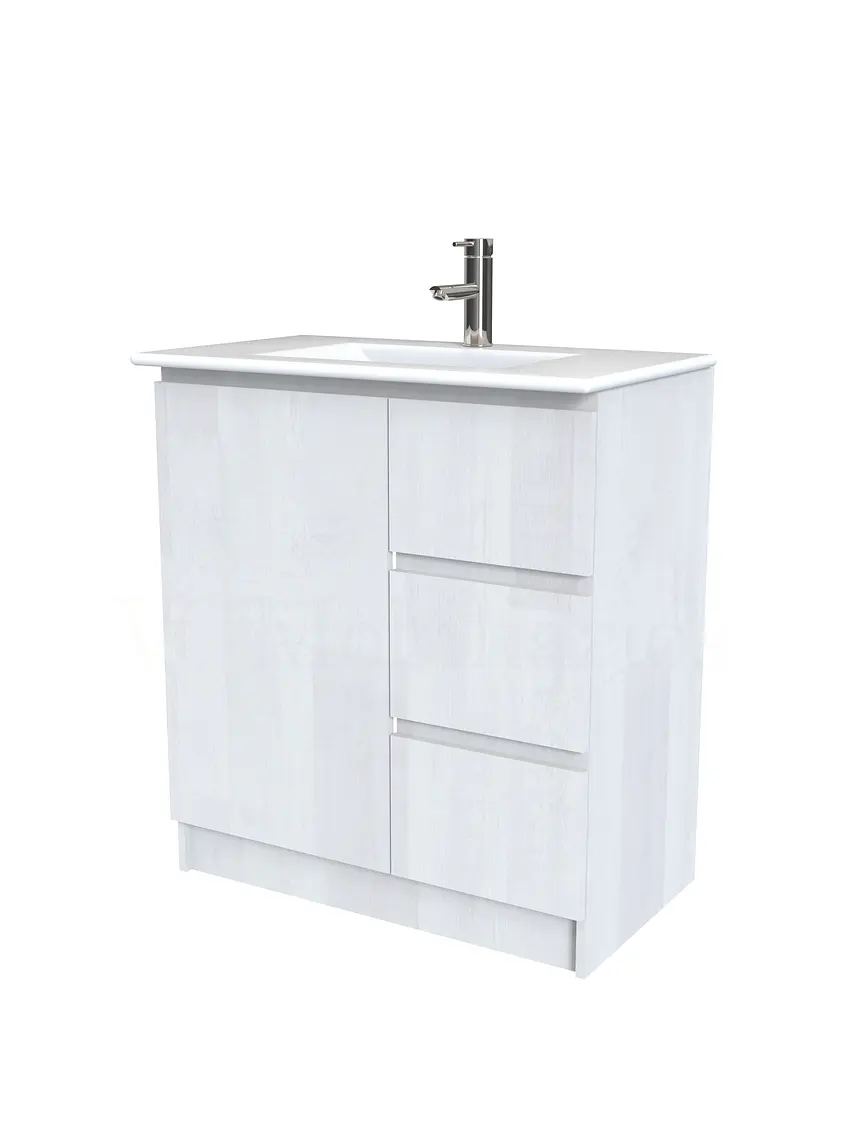 Mueble vanitorio al piso  de 80  cm con cubierta de loza M2-801  / Legno 1