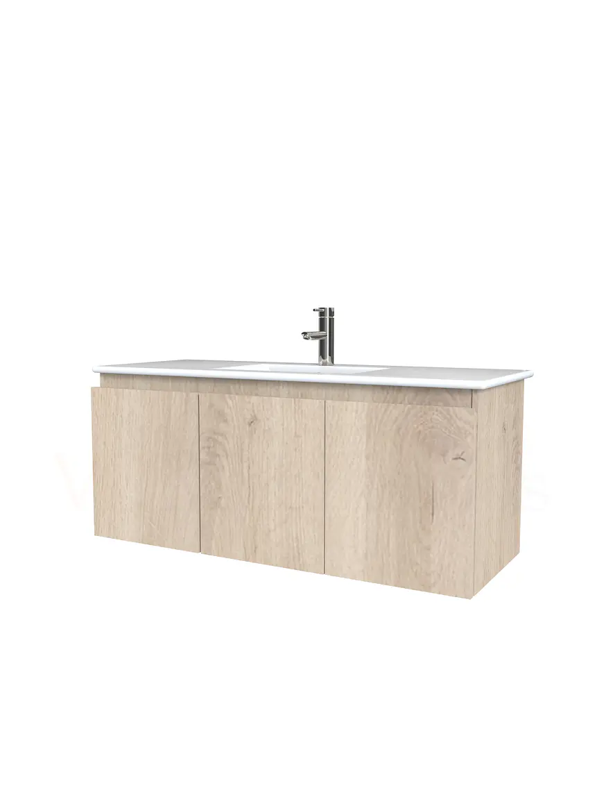 Mueble vanitorio aereo con cubierta de loza de 120 cm / M0-1201-A / Jerez 1