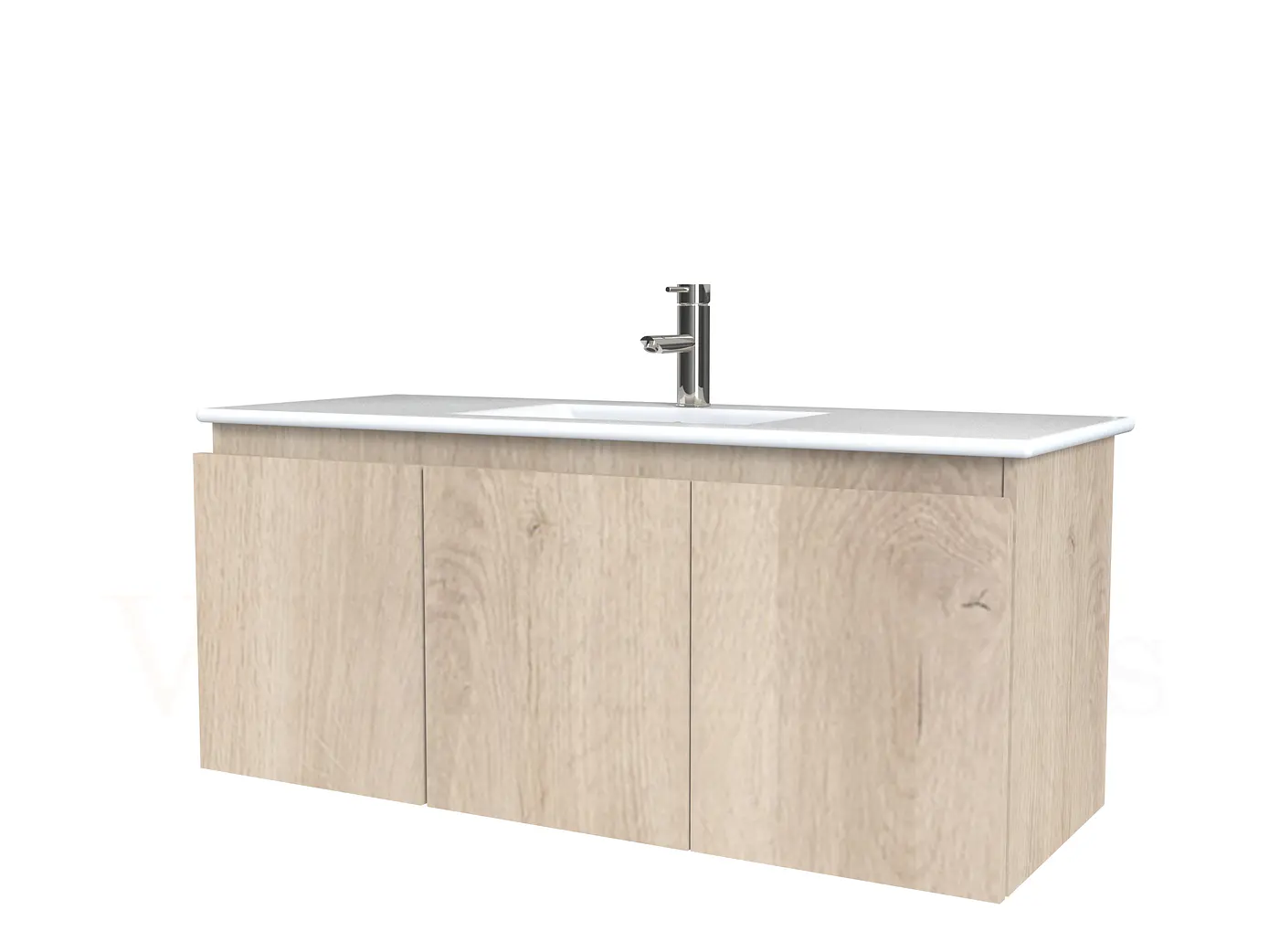 Mueble vanitorio aereo con cubierta de loza de 120 cm / M0-1201-A / Jerez 1