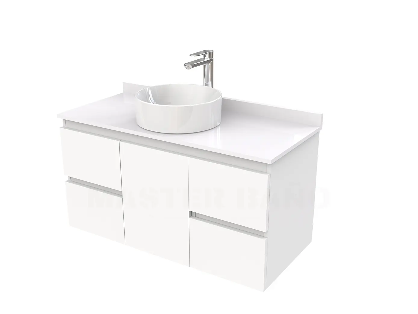 Mueble Vanitorio  para lavamanos sobreponer simple de 90 cm M2-930-SPA / Blanco 1
