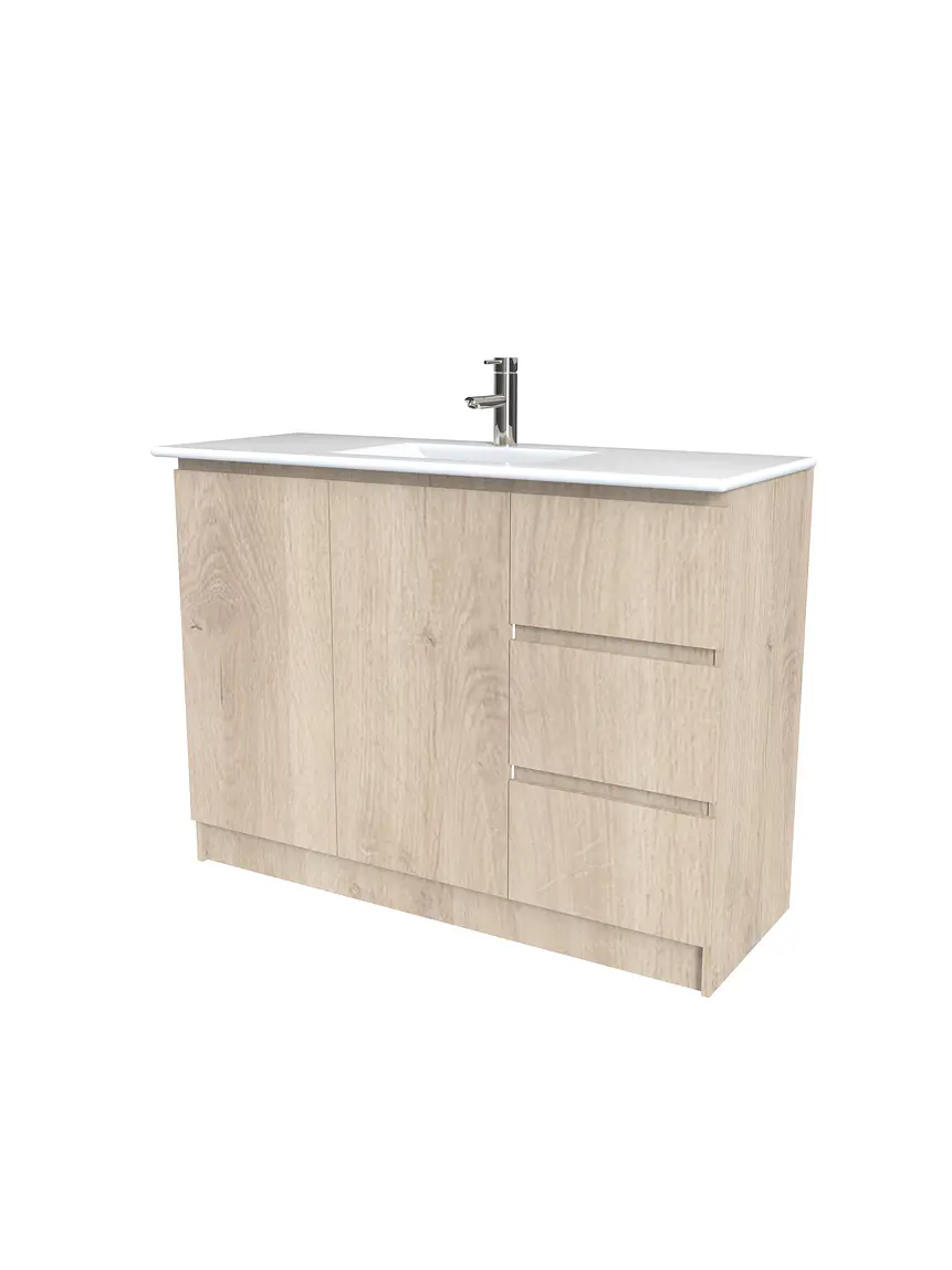 Mueble vanitorio al piso  de 120  cm con cubierta de loza M2-1201  / Jerez 1