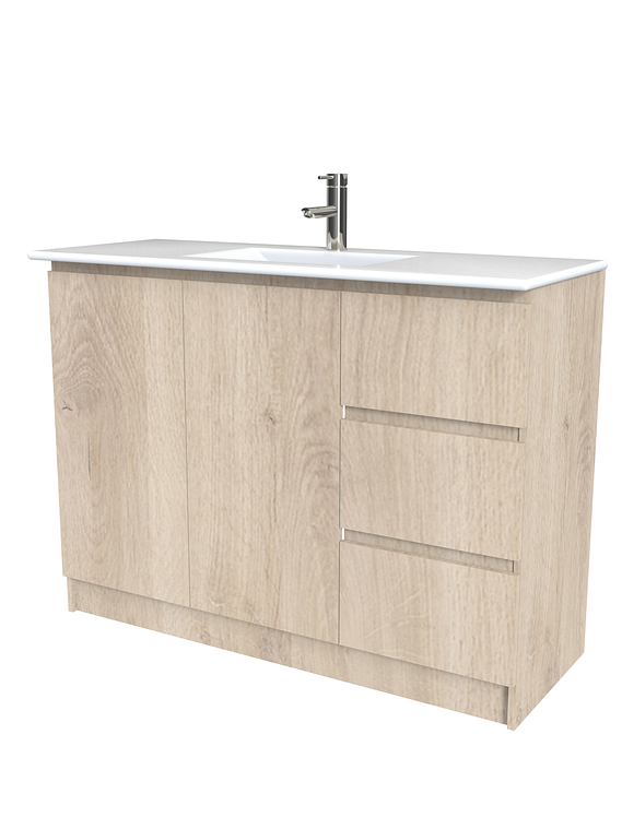 Mueble vanitorio al piso  de 120  cm con cubierta de loza M2-1201  / Jerez 1