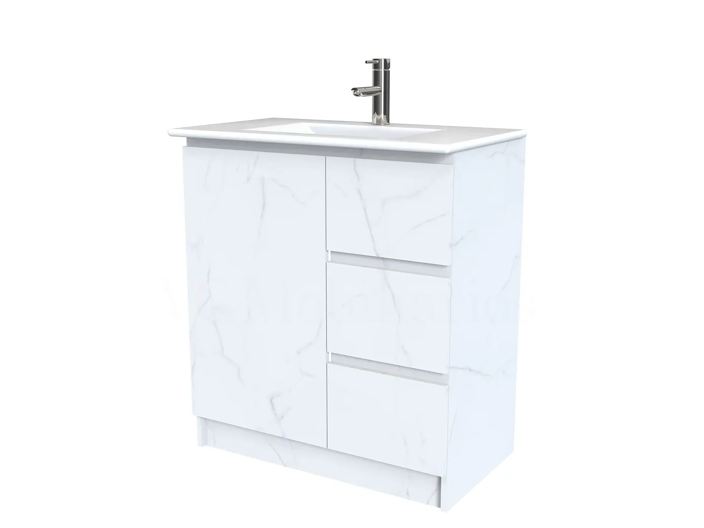 Mueble vanitorio al piso  de 90  cm con cubierta de loza M2-901  / Marmara 1