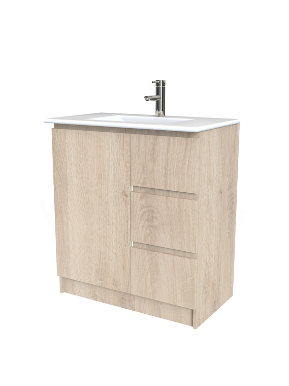 Mueble vanitorio al piso  de 80  cm con cubierta de loza M2-801  / Jerez 1