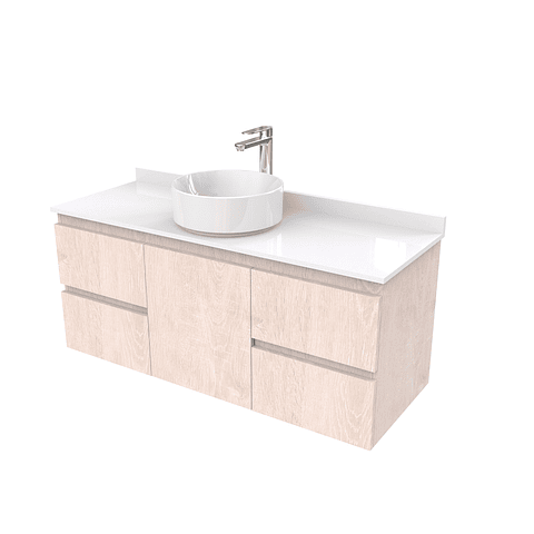 Mueble Vanitorio  aereo para lavamanos sobreponer simple de 120 cm M2-1230-SPA / Provenzal