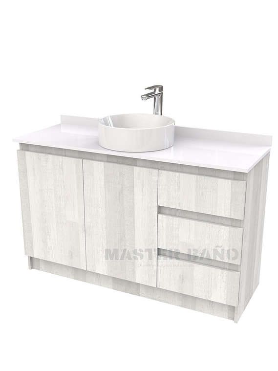 Mueble Vanitorio al piso para lavamanos sobreponer simple de 150 cm M2-1530-SPA / Legno 1