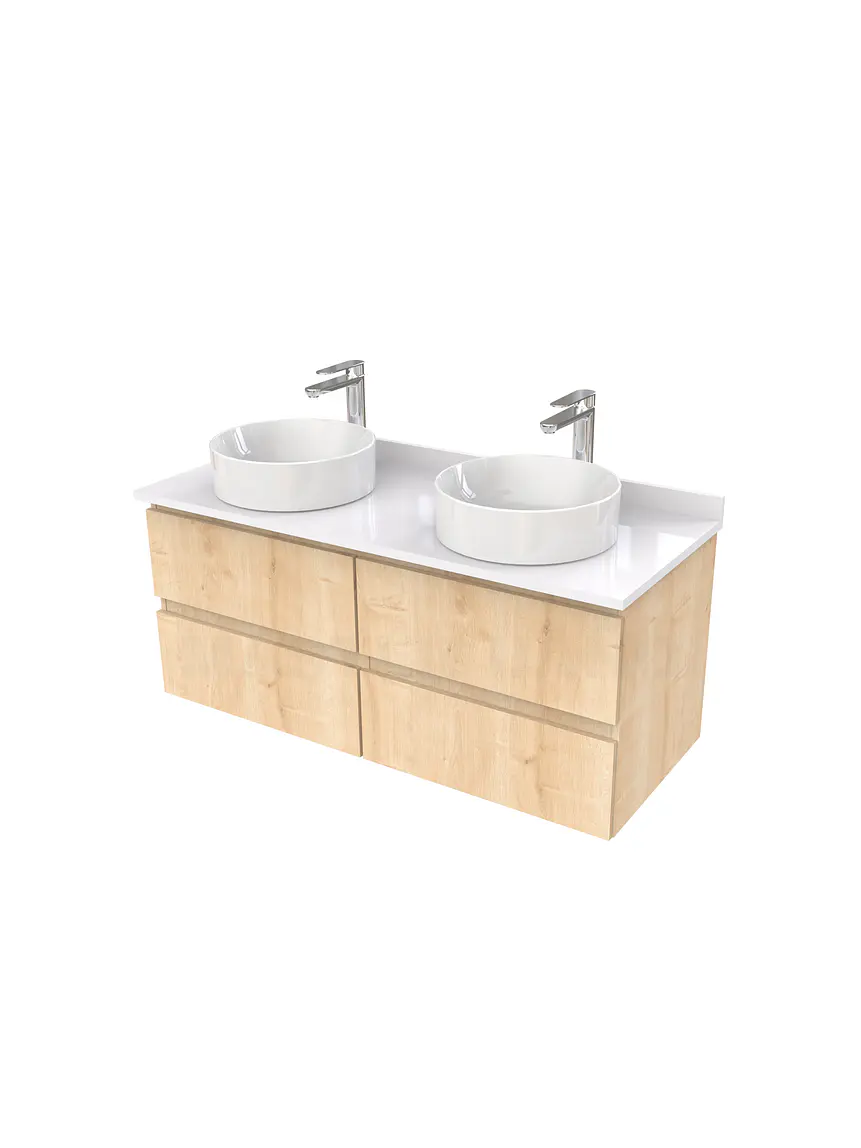 Mueble Vanitorio  para lavamanos sobreponer simple de 120 cm M4-1230-SPA / Rustico 1