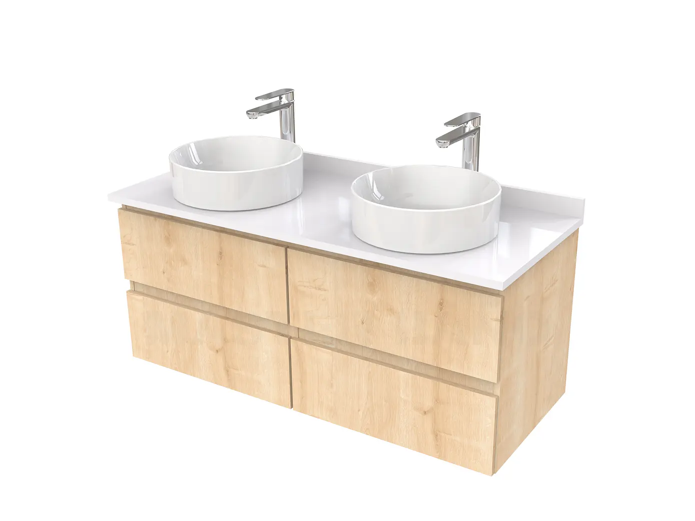 Mueble Vanitorio  para lavamanos sobreponer simple de 120 cm M4-1230-SPA / Rustico 1