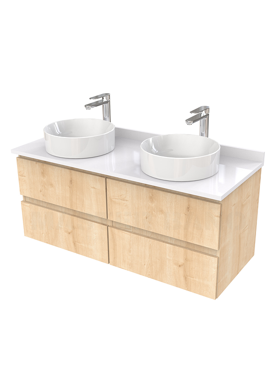 Mueble Vanitorio  para lavamanos sobreponer simple de 120 cm M4-1230-SPA / Rustico 1