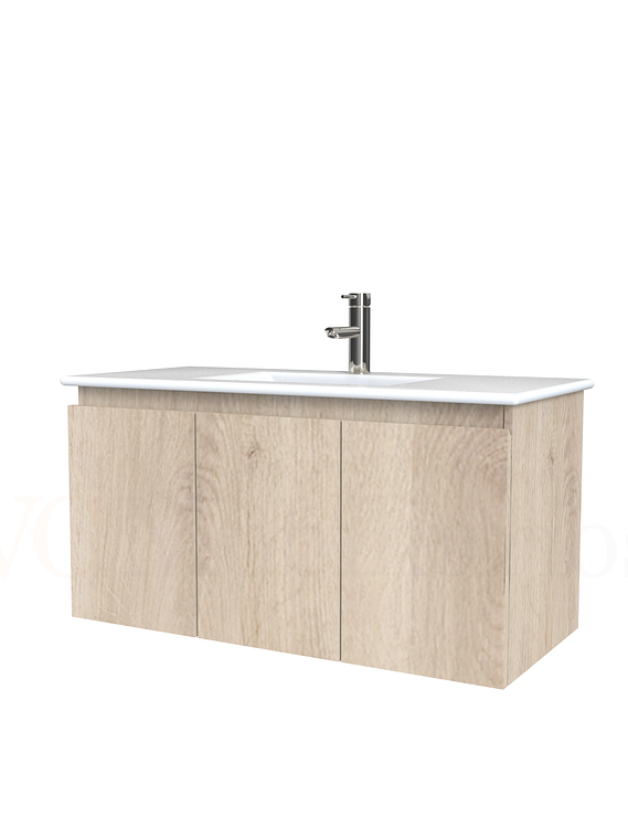 Mueble vanitorio aereo con cubierta de loza de 100 cm / M0-1001-A / Jerez 1