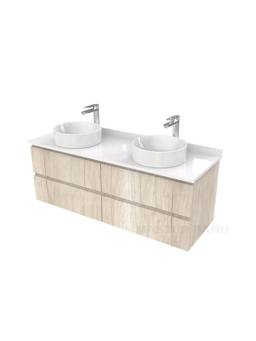 Mueble Vanitorio  para lavamanos sobreponer simple de 160 cm M4-1630-SPA / Toscana 1