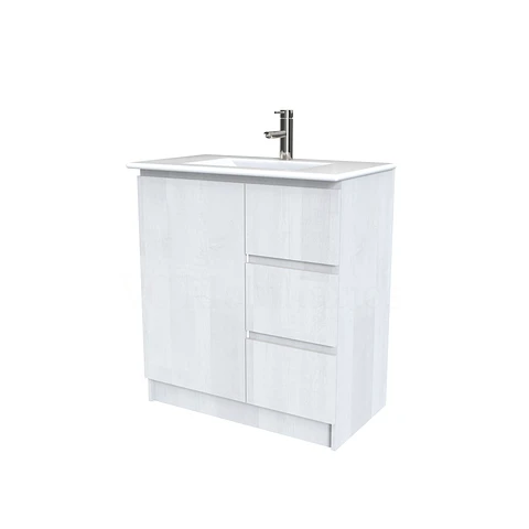 Mueble vanitorio al piso  de 90  cm con cubierta de loza M2-901  / Legno