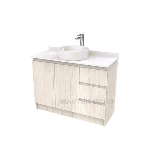 Mueble Vanitorio al piso para lavamanos sobreponer simple de 100 cm M2-1030-SPA / Toscana