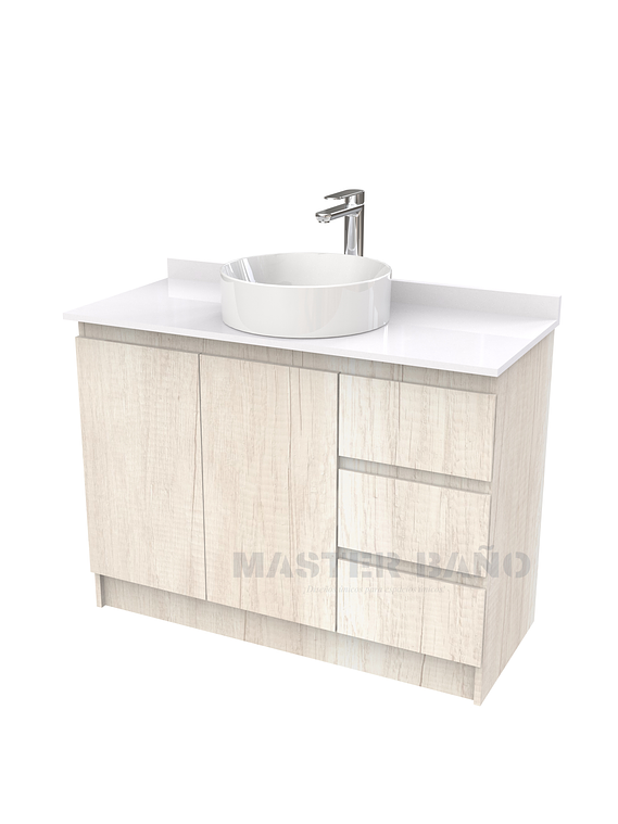 Mueble Vanitorio al piso para lavamanos sobreponer simple de 100 cm M2-1030-SPA / Toscana 1