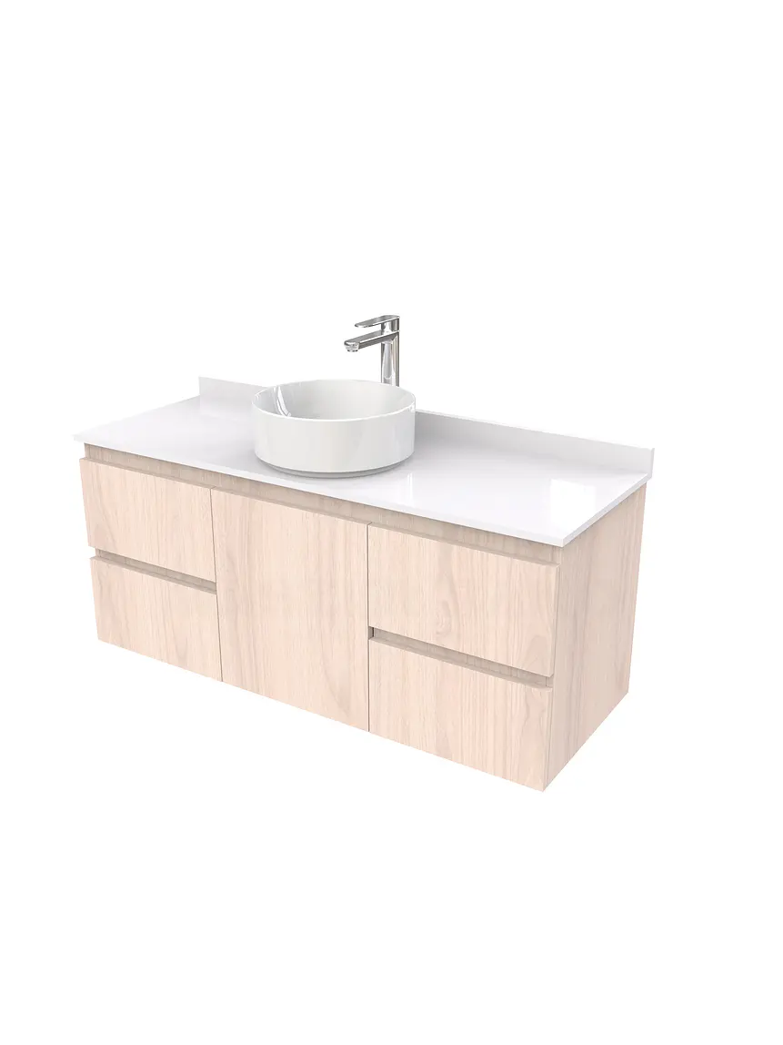 Mueble Vanitorio  aereo para lavamanos sobreponer simple de 120 cm M2-1230-SPA / Nougat 1
