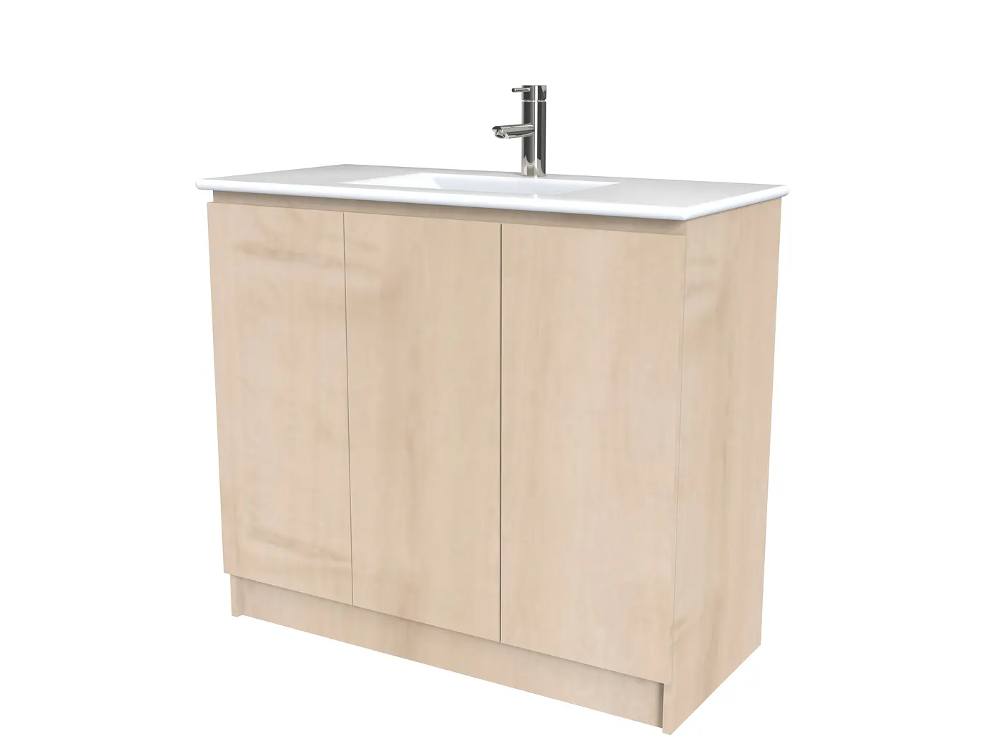 Mueble vanitorio al piso  de 120  cm con cubierta de loza M0-1201  / Rustico 1