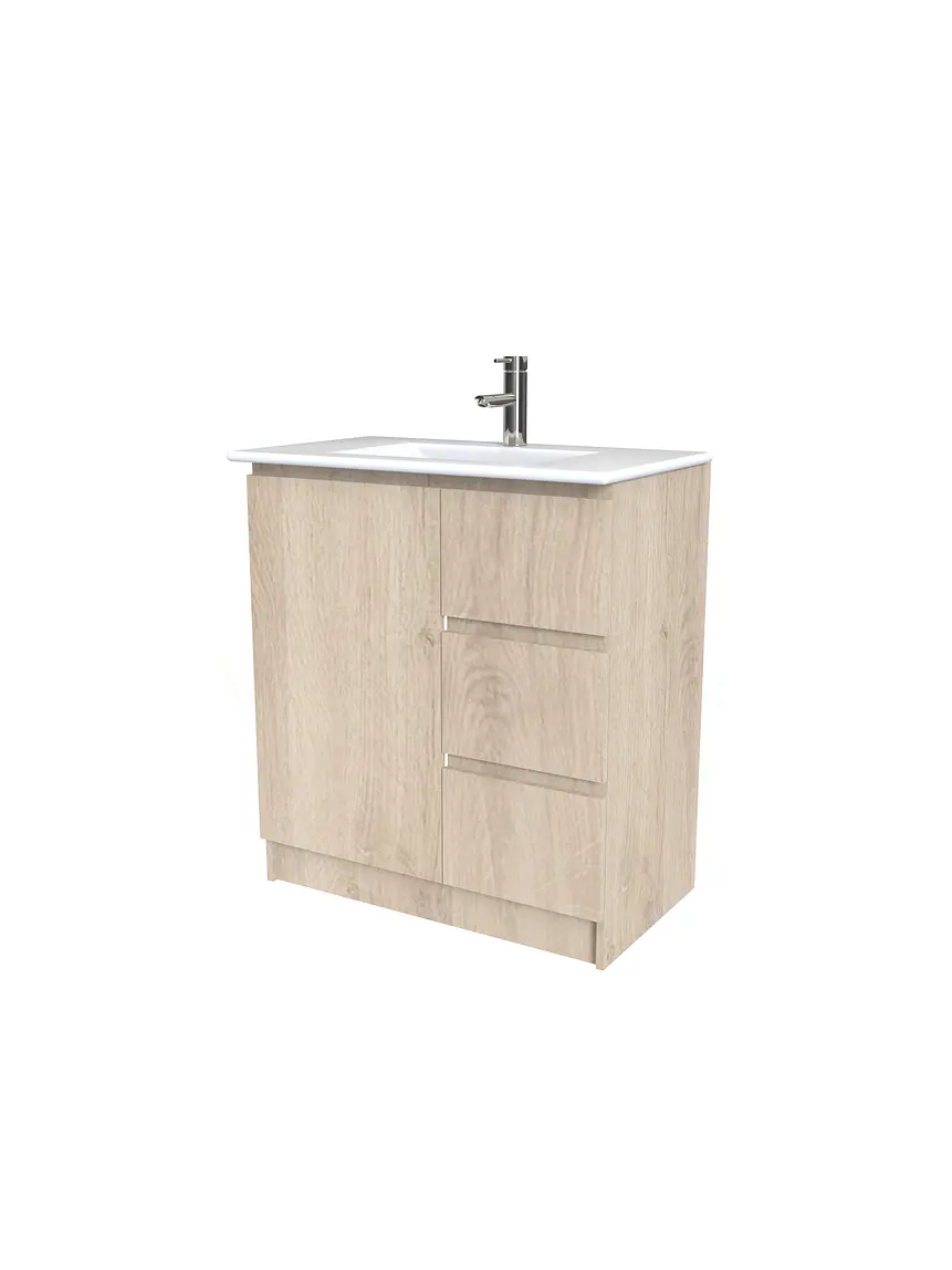 Mueble vanitorio al piso  de 90  cm con cubierta de loza M2-901  / Jerez 1