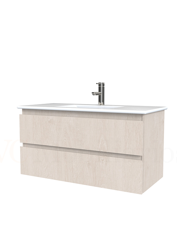 Mueble vanitorio aereo con cubierta de loza de 90 cm  /  M3-901-A / Provenzal 1