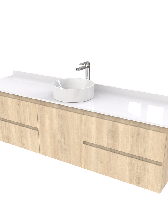 Mueble Vanitorio  aereo para lavamanos sobreponer simple de 170 cm M2-1730-SPA / Jerez 1