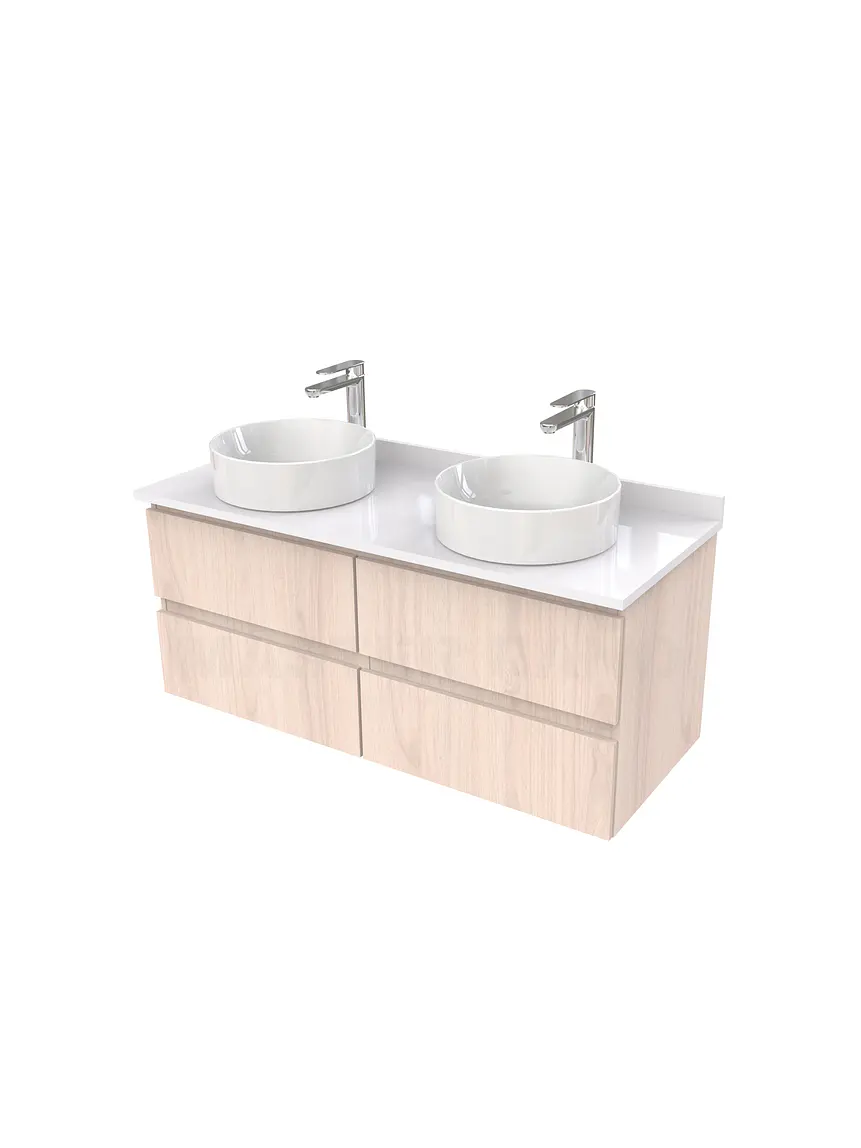 Mueble Vanitorio  para lavamanos sobreponer simple de 120 cm M4-1230-SPA / Nougat 1