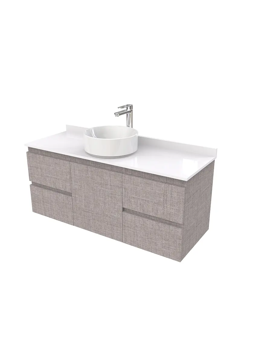 Mueble Vanitorio  aereo para lavamanos sobreponer simple de 120 cm M2-1230-SPA / Notte 1