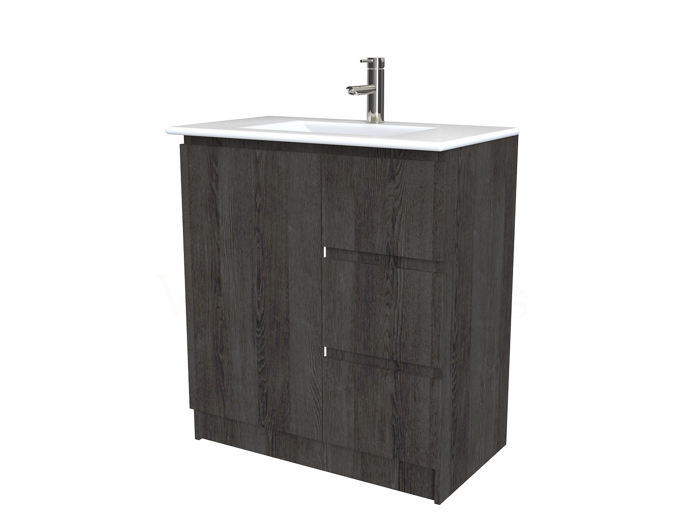 Mueble vanitorio al piso  de 90  cm con cubierta de loza M2-901  / Expresso 1