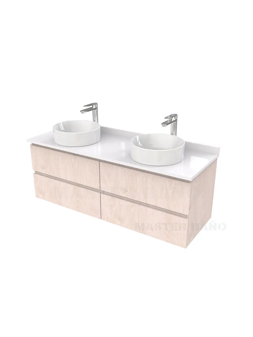 Mueble Vanitorio  para lavamanos sobreponer simple de 160 cm M4-1630-SPA / Provenzal 1