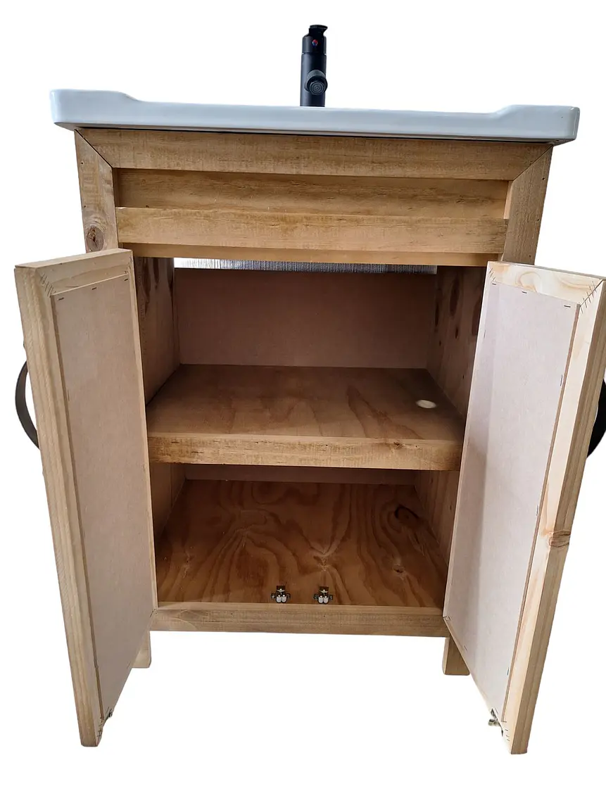 Mueble vanitorio Rustico de 50cm con cubierta de loza / R0-602 2