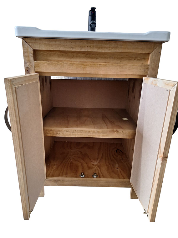 Mueble vanitorio Rustico de 50cm con cubierta de loza / R0-602 2
