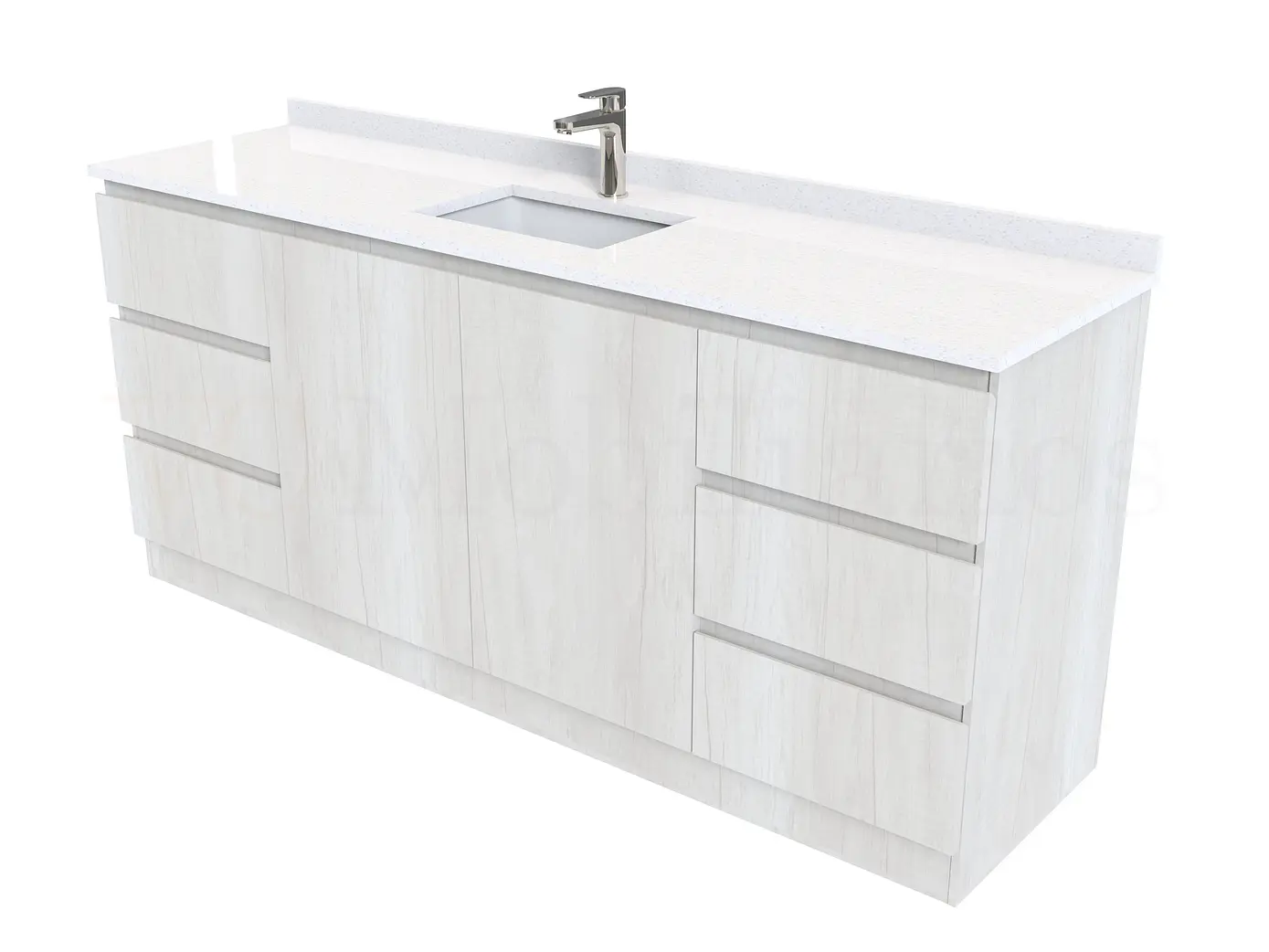 Mueble vanitorio simple al piso de 160 cm / M2-1638 / Toscana 1