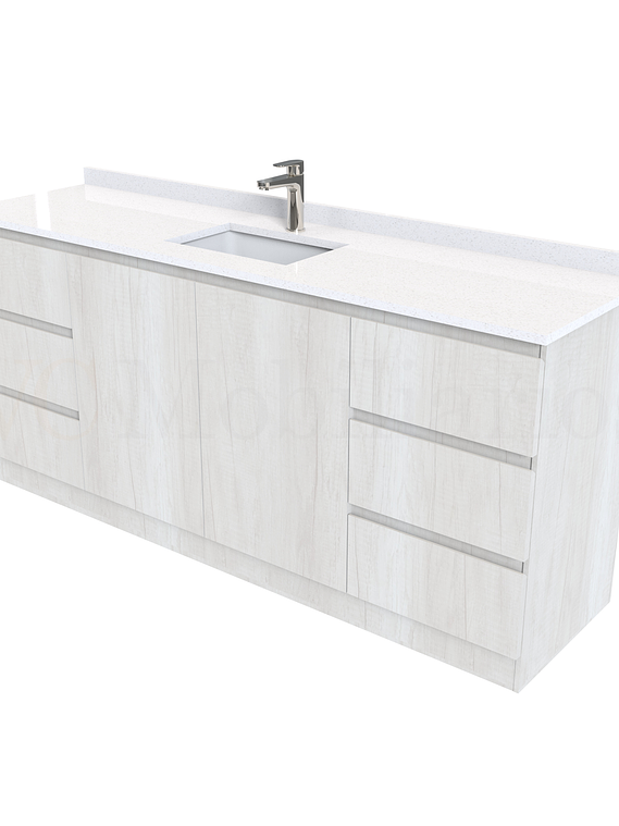 Mueble vanitorio simple al piso de 160 cm / M2-1638 / Toscana 1