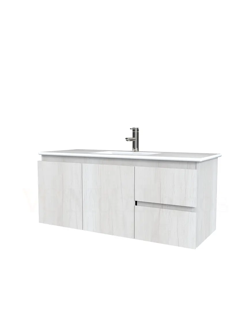 Mueble vanitorio aereo con cubierta de loza de 100 cm / M2-1001-A / Toscana 1