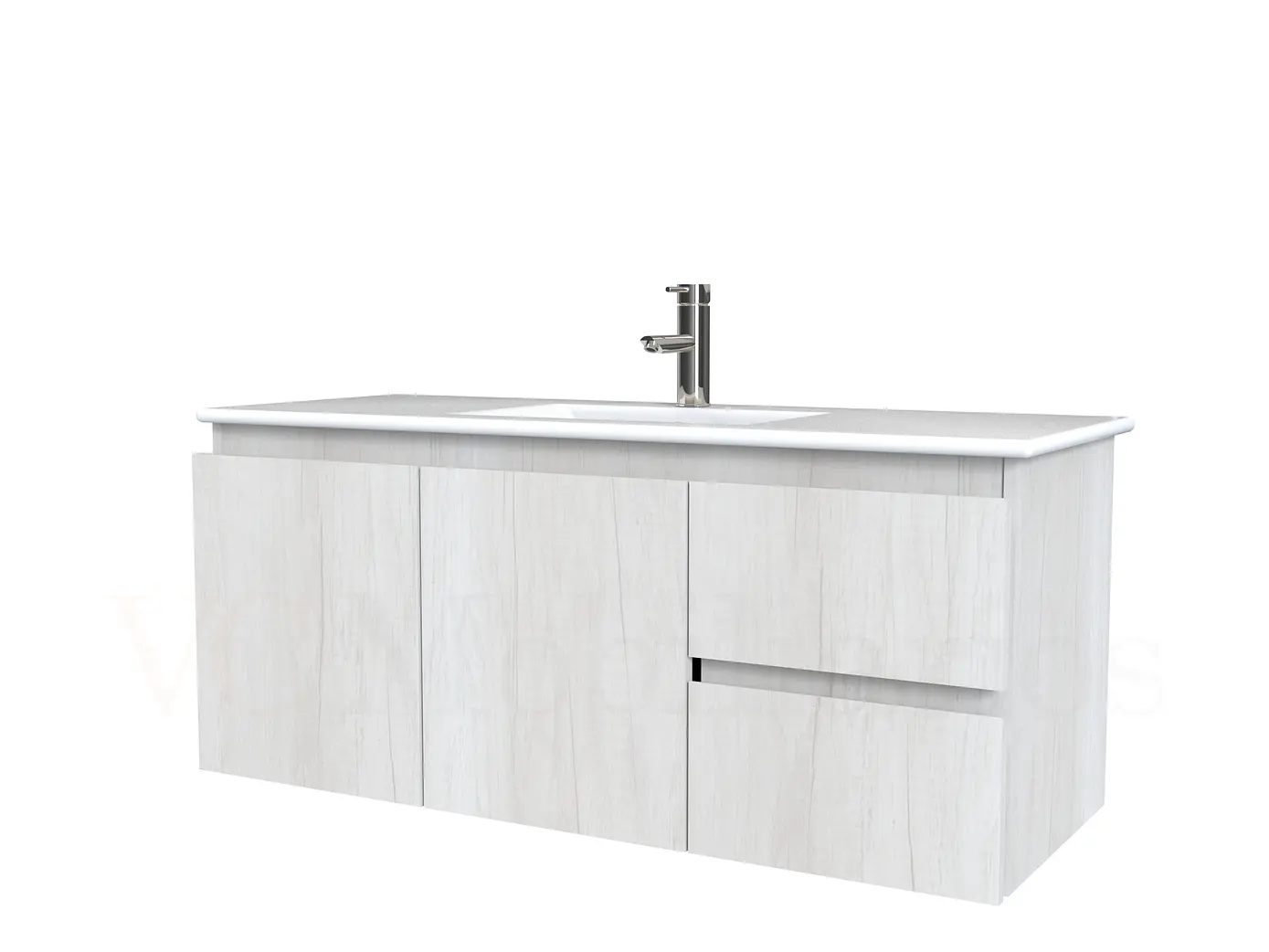 Mueble vanitorio aereo con cubierta de loza de 100 cm / M2-1001-A / Toscana 1