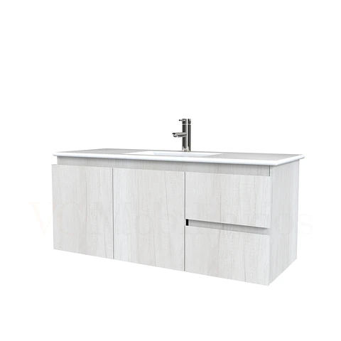 Mueble vanitorio aereo con cubierta de loza de 100 cm / M2-1001-A / Toscana