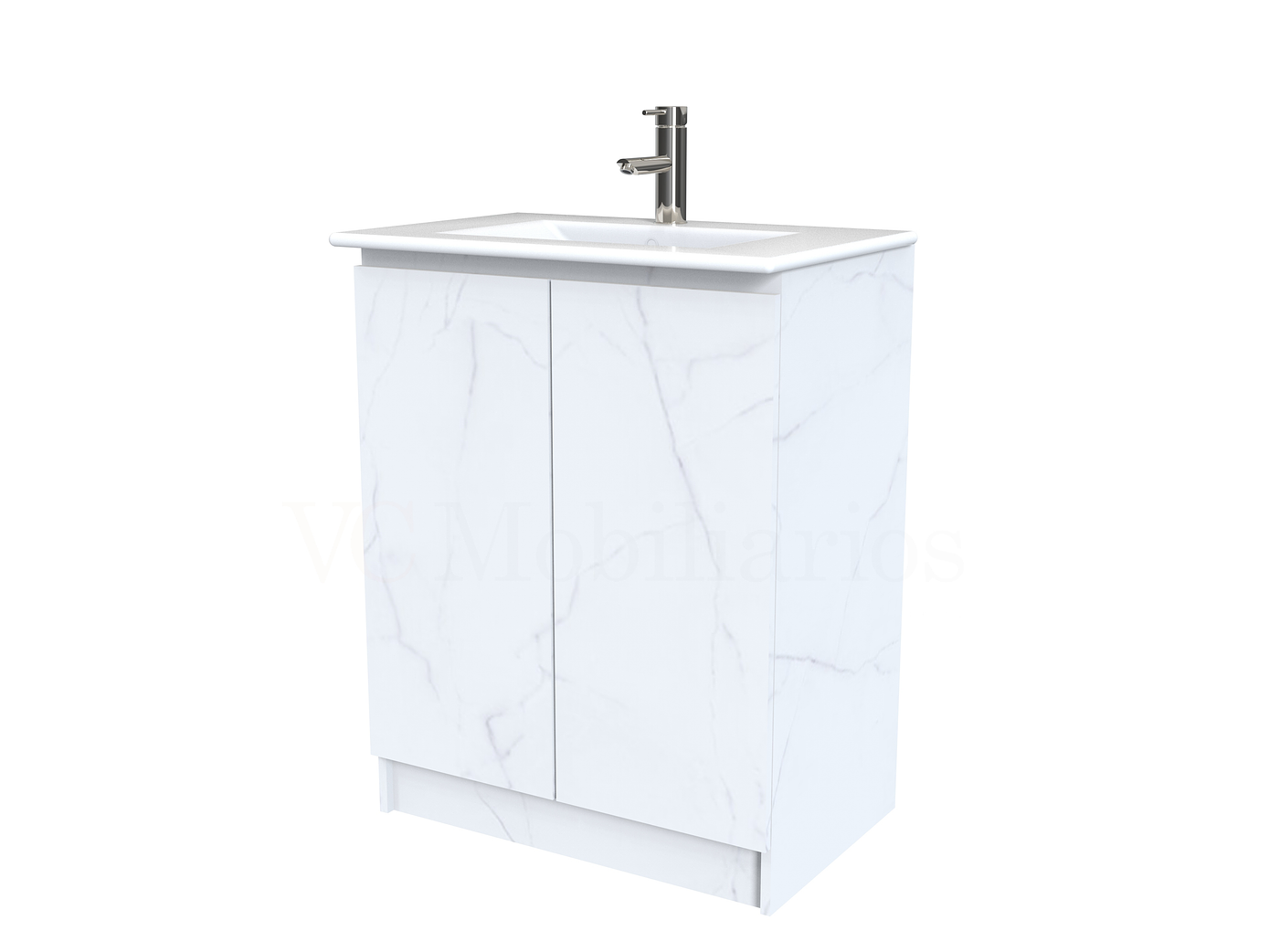 Mueble vanitorio al piso  de 50  cm con cubierta de loza M0-501  / Marmara 1