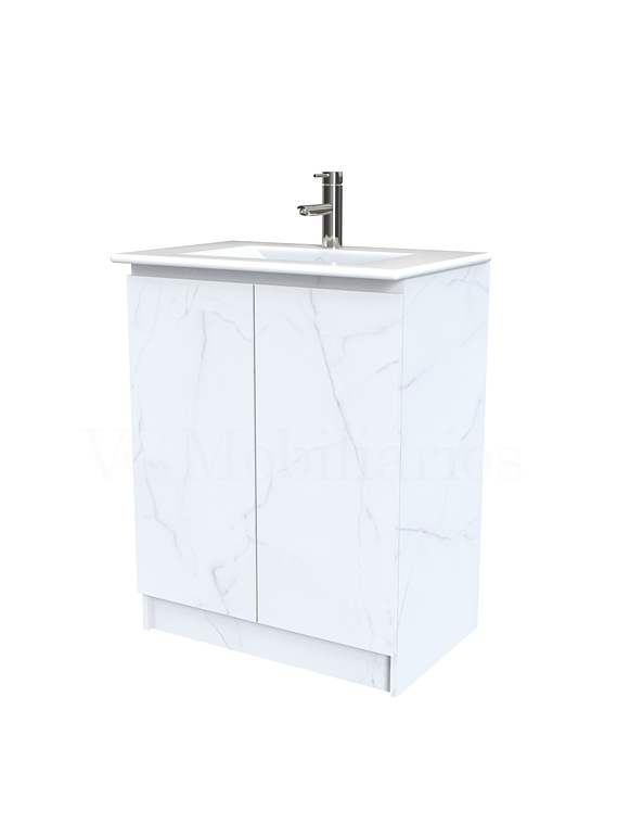Mueble vanitorio al piso  de 50  cm con cubierta de loza M0-501  / Marmara 1